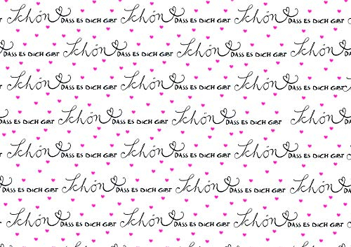 GeschenkpapierSchön, dass es dich gibt - Geschenkpapier für Muttertag, Geburtstag, Valentinstag