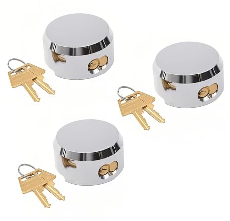 Mardili Schloss mit verstecktem Bügel, Anhänger-Puck-Vorhängeschlösser mit gleichschließendem Schlüssel, 7,4 cm Puckschloss, bewegliche LKWs und Lieferwagen, massiver Stahl, 3 Stück