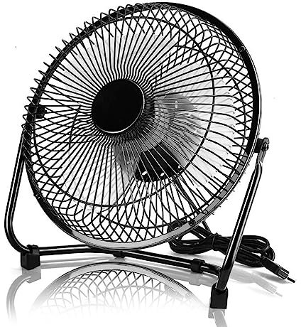Anjing 8 Inch USB Powered Desk Fan Metal Desktop Personal Fan 2 Speeds