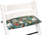 Ukje Kissen kompatibel mit Stokke Tripp Trapp - Kissen für Hochstuhl, Babysitz-Polsterung, Hochstuhl-Zubehör, Sitzbezug, Beschichteter Stoff, Stilvolle Muster (1 Stück, Grüner Affe)