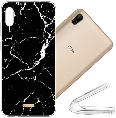 vingarshern Hülle für Wiko Y81 Handyhülle Silikonhülle Bumper Case,Dünne Flex Weich Fallschutz Stoßfest Cover Wiko Y81 Hülle Silikon Case (Marmor Muster 02)