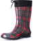 Ladeheid Stivali Donna in Gomma PVC LA-968 (Rosso/Griglia, 36 EU)
