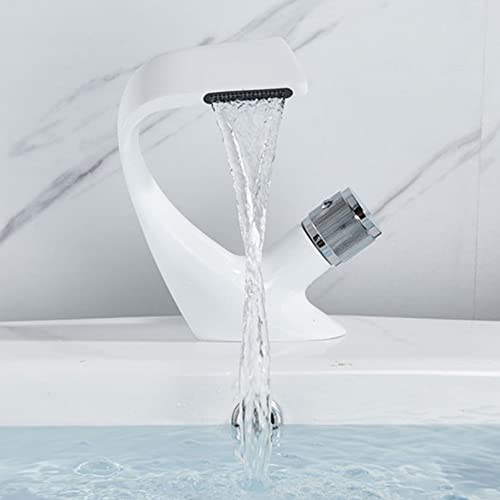 YHSGY Robinet De Lavabo De Salle De Bain Robinet De Lavabo Robinet De Mélangeur Froid Et Chaud Monté Sur Le Pont