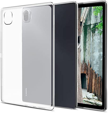 easyBee Cover Compatibile con Xiaomi Pad 5 / Xiaomi Pad 5 Pro 11-Pollici 2021, Custodia Protettivo Sottile in Silicone Antiurto, Case per Tablet in Glassato TPU - Traslucida