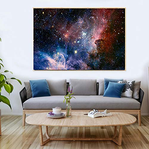 SDVIB Galaxy Milky Way Universe Space Stars Poster Prints Wall Art Painting Home Decor Nebula Earth Moon Clouds Picture Decor23.6x 35.4(60x90cm) No frame