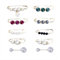 Androxeda 10 Stück Frauen Brosche Pin Set Perlen Brosche Pullover Schal Clips Faux Kristall und Perlen Broschen für Frauen Mädchen Damen