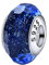 Murano Glass Charms Bead Sterling Silver Core Charms For Pandora Charm Bracelets (Blue Glass Bead)