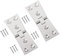 TERF® Heavy Duty Polished Chrome Counter Flap Hinges 100mm X 32mm (4'' X 1 1/4'') Counterflap Hinge use for Pub Bar Shop Counter Flap Hatch Open Up Fittings including Fixing Screw - Pack of 2