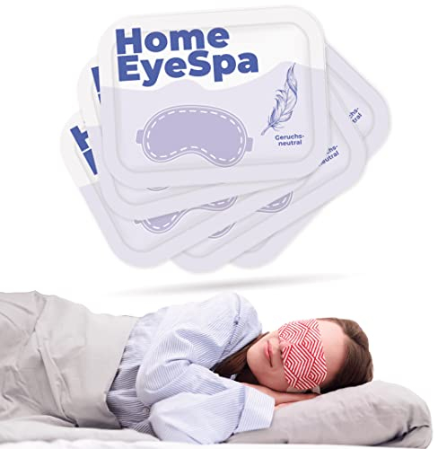 IEA Medical Home Eye Spa - Fragancia neutra - Pack de 5 máscaras oculares calentadoras | Máscara ocular para la relajación | Almohadillas calentadoras para los ojos | Relajación para los ojos