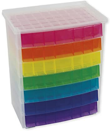 TimeTEX Schubladen-Box Regenbogen - 7-farbig - 33 cm x 27 cm - 92891