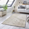TacaHome Wollteppich Natur Handweb Teppich I Reine Schur-Wolle im Skandinavischen Design I Wohnzimmer Schlafzimmer Esszimmer Kinderzimer Büro | 70 x 240 cm Hellgrau Meliert