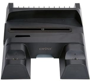 Aokicase Estación de carga para controlador multifuncional PS5 con LED, base de refrigeración multifuncional, estación de carga dual para PS5 con soporte para auriculares (blanco, PS5) IV-P5235B