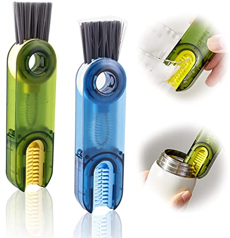 AYNKH 2 Pcs 3 In 1 Multifunctional Cleaning Brush, Portable Bottle Cleaning Brush For Home Kitchen, Cleaning Tools