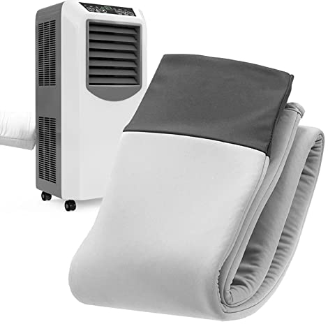 Cubierta de manguera de aire acondicionado portátil, a prueba de polvo, funda protectora de manguera de aire acondicionado, funda protectora portátil aislada, reutilizable, gris, lavable, accesorio