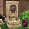 AMUR Fontaine Lion Solaire Autonome avec Batterie Lithium et Lumières LED