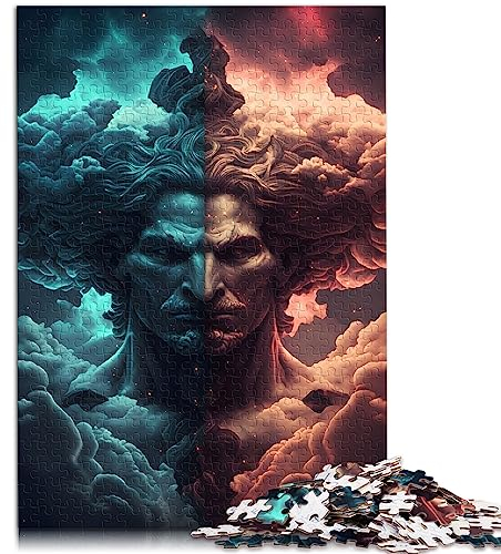 Puzzle für Erwachsene Twin Cloud Gemini für Erwachsene 1000 Teile Puzzlegeschenke für Erwachsene und Kinder ab 12 Jahren Papppuzzles Herausforderndes Spiel Größe: 26 x 38 cm