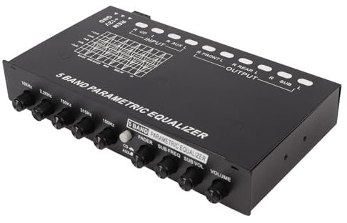Equalizzatore Audio per Auto a 5 Bande Regolabile Equalizzatore Grafico Amplificatore Crossover EQ Sintonizzato