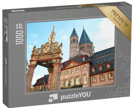 Puzzle 1000 Teile XXL „Stadtbild von Mainz mit Dom“