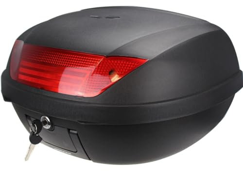 Bolt Motorcycle Top Box 52L Universal Motorbike Scooter Back Rear Helmet Luggage Storage Case Reflector Bike Tail Box
