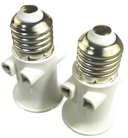MAMA'S PEARL Prise de Base d'ampoule LED, 2 pièces, AC 110v 240V 4A E27, Adaptateur de Prise UE, Support de lumière d'éclairage, connecteur de Conversion à vis