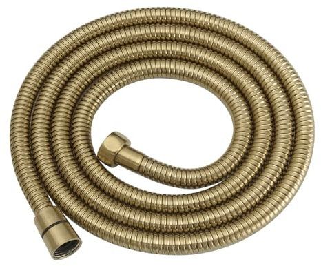 RUMOSE Tuyau de douche extra long de 200,7 cm en acier inoxydable, doré brossé