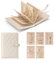 Vlando Teacher Gifts for Women,Travel Jewelry Organizer Case,Jewelry Storage Book Ring Binder with Clear Zipper Velvet Jewelry Pouches Bags for Rings,Necklace,Earrings-Cream White