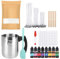 ALLAVA Kerzen Selber Machen Set, DIY Set Erwachsene, Duftkerzen Delber Machen, Kerzenwachs 500g,8 Kerzenfarbe,Schmelztopf 600ML,Kerzendochte,KerzenAufkleber,Dochthalter, DIY Set für Kerzenherstellung