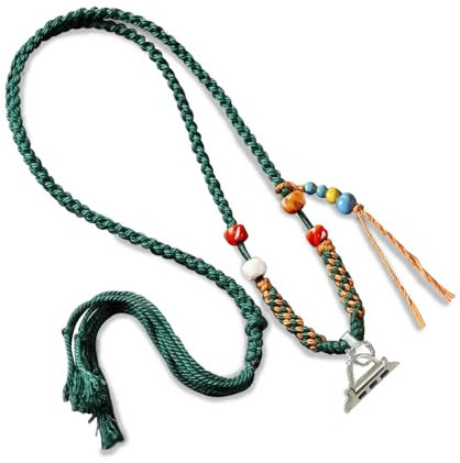 HMLXSH Necklace Adapter Pendant Compatible with Apple Watch, Infinite and Double Ring Connector with Double Wound Wristband, Retro Handmade Lanyard IWatch Series 8/7/6/5/4/SE/9/10 (Ultra 49mm)