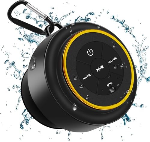 MR.LUYU Cassa Bluetooth Impermeabile, Bluetooth Cassa Altoparlante da Doccia IPX7 Impermeabile Speaker Doccia con Microfono Integrato, Casse portatili Bluetooth per Doccia,Casa, Esterno
