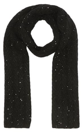 s.Oliver BLACK LABEL Strukturierter Schal mit feinen Pailletten schwarz 1