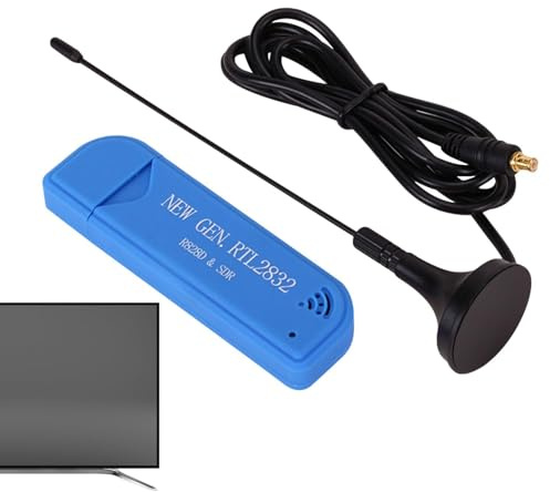 USB Funkempfänger - Softwareradio, SDR-Scanner | Funktioniert mit mehreren SDR Software Decoding Aircraft Tracking Radio Scanning SMA Adapter Abspielen Software für Computer Gra
