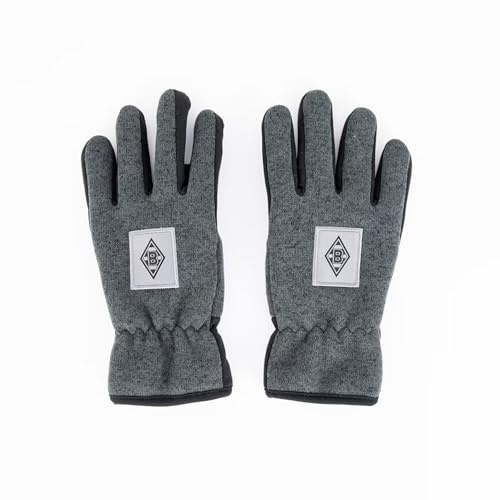 Borussia Mönchengladbach Fleecehandschuhe Schwarz | Offizieller Fanartikel Fohlenshop | Warme Winterhandschuhe | Perfekt für Stadion & Alltag