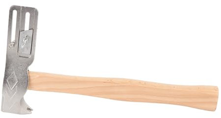 Magnetic Roofing Hammer, Multi Tool Ergonomic Handle Roofing Hatchet Non - Rusting Shingle Wood Handle Roofing Tool with Nail Claw, Axe, Cutter, Gauge for Roof Construction Repair