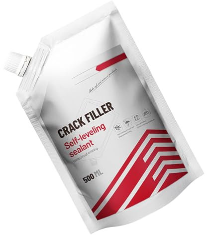 Sellador de crack de cemento - Resina impermeable, adhesivo autoniverso, barco afilable | Pasta de reparación para techos, aceras, suelos y reparaciones de grietas de 500 ml