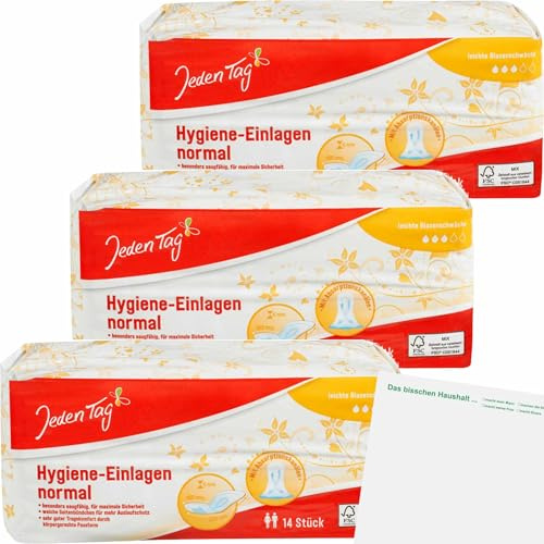 usy Bundle für Jeden Tag Hygiene-Einlagen normal 3er Pack (3x14Stk) + usy Block