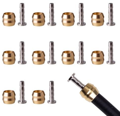 10 Set BH90 Oliveneinsätze aus Messing | Hydraulische Steckereinsätze kompatibel mit Shimano Saint/SLX | für Bremsleitungswartung & Entlüftung