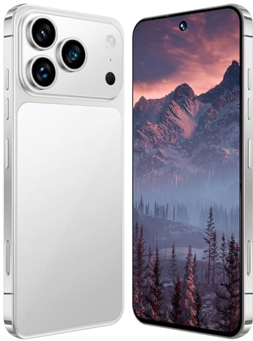 Teléfono Móvil Económico I17 Pro Max, Pantalla HD De 7,3 Pulgadas, 16GB 1TB, Batería Grande De 8000mAh, Cámara Dual SIM De 78MP 108MP, Android 15.0, Compatible Con Wi-Fi Face ID,White-7.3 Inch