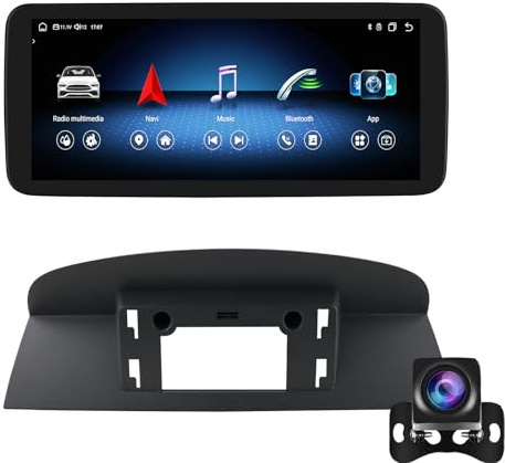 Radio para Coche Android 14 de 10,25 para BMW Serie 5 E60 E61 E63 E64 (2005-2008) - 8 núcleos, CarPlay inalámbrico, Android Auto, navegación GPS, Wi-Fi, DSP, 2+32 GB