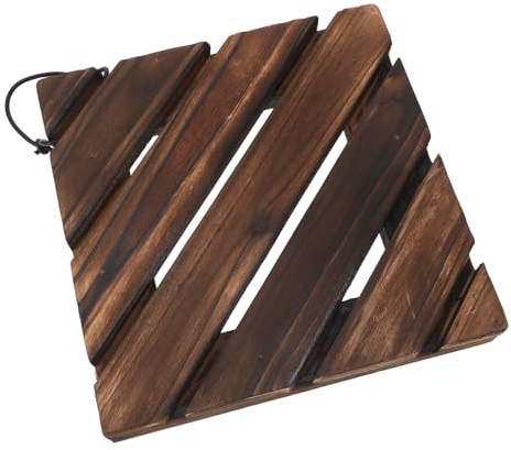 HANABASS Jardinière Murale en Bois Massif 22x22x4 Cm pour Fougères, Support Suspendu Treillis Décoratif, Jardinière Verticale D’intérieur pour Salon et Balcon