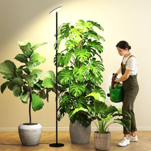 Ajacxet LED Pflanzenlampe 60W für Zimmerpflanzen 216 cm 1-23H Timer | 4000K Vollspektrum • Digitaler 1-23H Timer • Touch-Steuerung • Dimmbar