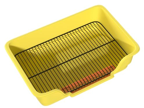 Stainless Steel Litter Box Removable Stainless Steel Grid | Dog Litter Box for Pets Puppies Animals Indoor Outdoor Households Apartments Homes Bathrooms