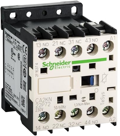 Schneider CA2KN22P72 Hilfsschütz, 2S+2Ö, 50/60Hz, mit Schutzbeschaltung, 230 V