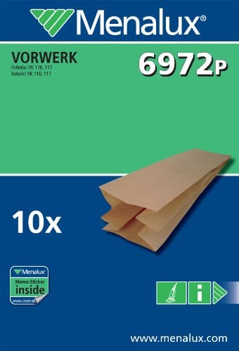 Menalux 6972 P, 10 Staubbeutel für Vorwerk