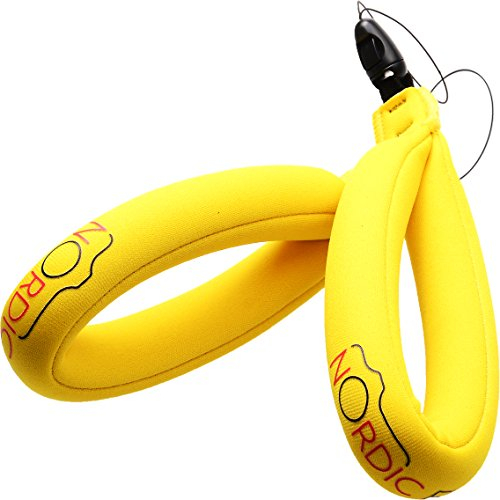 Nordic Flash Waterproof Camera Float (2-pack) Floating Strap for Your Underwater Devices - Floats Your Phone & Case, Keys and Saves Your Device from Sinking - (Yellow & Yellow)