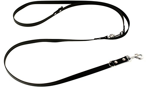 BIOTHANE-Doppelführleinen 16mm Schwarz