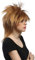 WIG ME UP - DH1190-K27 Perruque Dame Homme Halloween Carnaval crêpée Wave Punk années 80 Hard Rock Blond Pixie