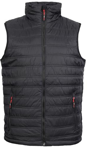 TuffStuff - Elite Bodywarmer - Size 2XL, Black - 100% Nylon with Thermofort Insulation - Hardwearing Ripstop Fabric - Lightweight, Comfortable Mens Gilet - Work Clothes for Men