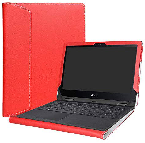 Alapmk Diseñado Especialmente La Funda Protectora de Cuero de PU para 11.6 Acer Spin 1 11 SP111-32N Series Ordenador portátil(No Compatible con Spin 1 SP111-31 SP111-31N SP113-31 Series),Rojo