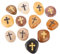 12 Kreuz RockImpact Steine mit Kreuz Glück Gravierte Steine Gravur Inspirierende Ermutigung Dankbarkeit Geschenk Glückssteine Großhandel, 5-8 cm