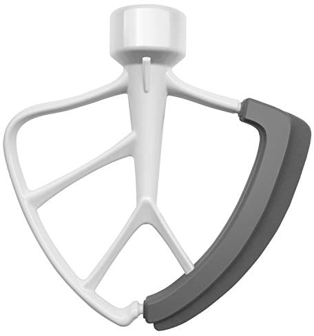 KITCHPOWER 4.5-5 Quart Flex Edge Beater for KitchenAid Tilt-Head Stand Mixers White
